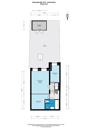 Floorplan - Zeeburgerdijk 74H, 1094 AG Amsterdam